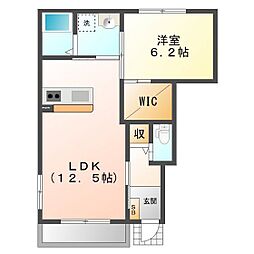 ブラウンハウス 1LDKの間取図画像