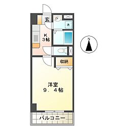 メゾン・ド・ルミエール 1Kの間取図画像