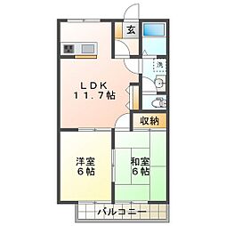 アンブルルミエール 2LDKの間取図画像