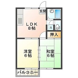 クローバーハイツ 2階