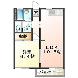 ファインフラッツ1 1LDKの間取図画像