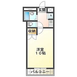 パレスショーワ 1Kの間取図画像