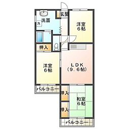 メゾンタキノ 3LDKの間取図画像