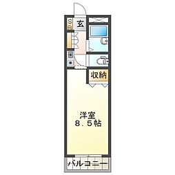 サンロイヤル東丸之内 1Kの間取図画像