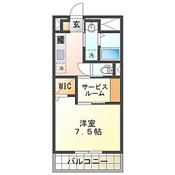 ロイヤルグランコートII 1SKの間取図画像