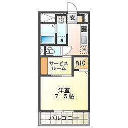 ロイヤルグランコートII 1SKの間取図画像