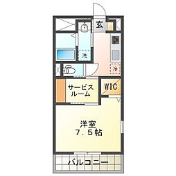 ロイヤルグランコートII 1SKの間取図画像