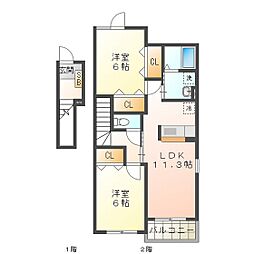 プレール B棟 2階