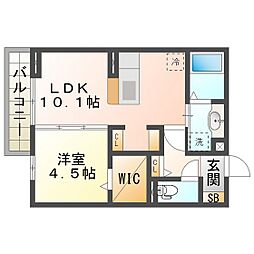 サニースペース 1LDKの間取図画像