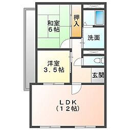メゾン太平洋 2LDKの間取図画像