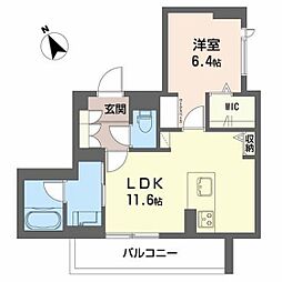 ハイネス本郷町 1LDKの間取図画像