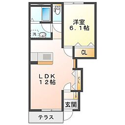 フェアリー 1LDKの間取図画像