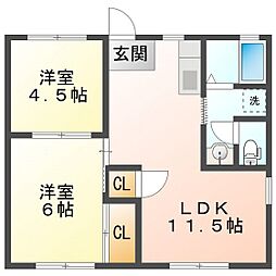 ソフィア 2LDKの間取図画像