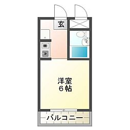 FourSeason 1Kの間取図画像