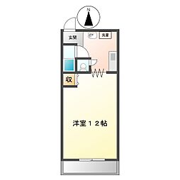 太平洋プラザ 1Kの間取図画像