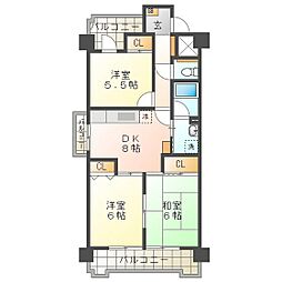 ル・ド・ソレイユ菰野 3DKの間取図画像