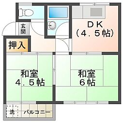 ソシアY 2DKの間取図画像
