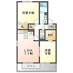 アンシャンテ Ｂ 1階/102