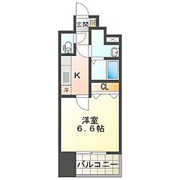 S-RESIDENCE四日市駅前couleur(クルール) 1Kの間取図画像