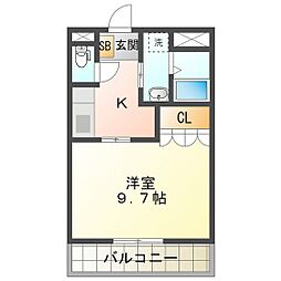 フォルチハウス 1Kの間取図画像