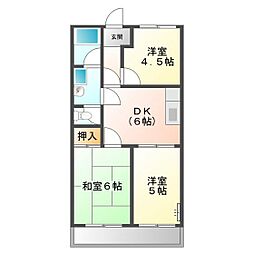 りんごハウス 3DKの間取図画像