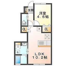 レーヴ　グランディス　Ｂ 1階