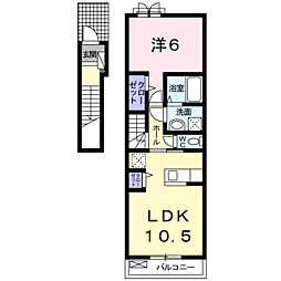ArcenCielB 1LDKの間取図画像