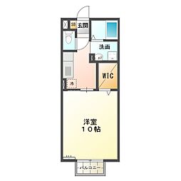 大和の里4 1Kの間取図画像