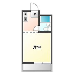 リバティーヒルズ ワンルームの間取図画像