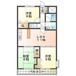 コンフォ・トゥール2 3LDKの間取図画像