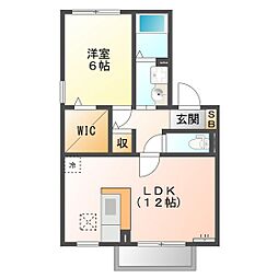 グレイスフル 1LDKの間取図画像