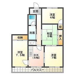 ベレーザ 4DKの間取図画像