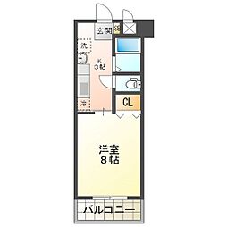 エスポワール生和 1Kの間取図画像