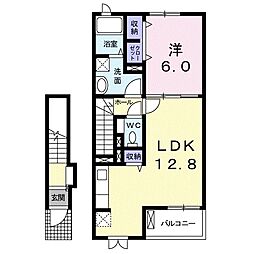 ArcenCielA 1LDKの間取図画像