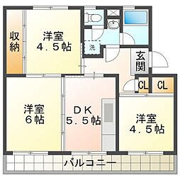 ビレッジハウス笹川107号棟 2階