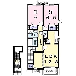 エレガントーM1 2LDKの間取図画像