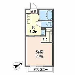 ステージア日永E 1Kの間取図画像