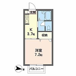セフィラ西日野A 1Kの間取図画像