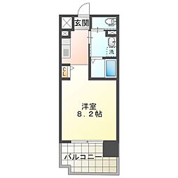 大晃マンション 1Kの間取図画像