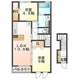 Ｄ−ｒｏｏｍ桂　Ａ棟 2階/202