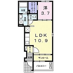 スリーピースA 1LDKの間取図画像