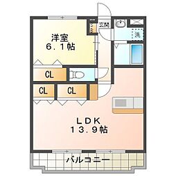 エスペランサ・アイ 1LDKの間取図画像