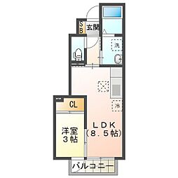 メゾンベール弓削 1階