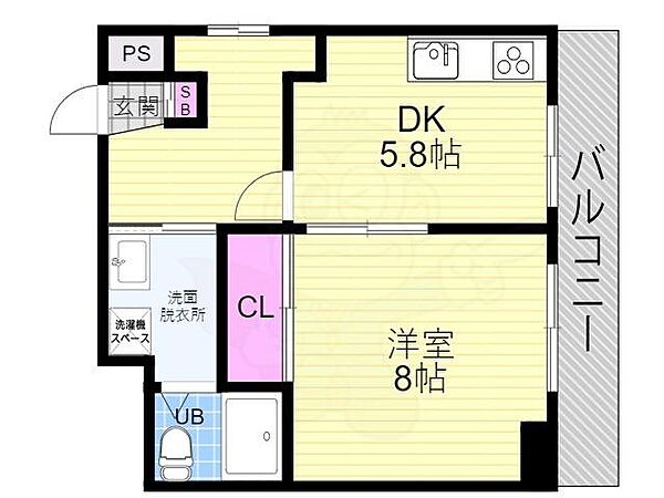 ドミトリーインテリジェンス ｜京都府京都市西京区御陵溝浦町(賃貸マンション1DK・1階・32.00㎡)の写真 その2