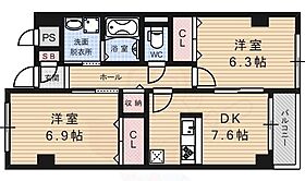 コーポラス伏見  ｜ 京都府京都市伏見区深草池ノ内町（賃貸マンション2LDK・2階・50.60㎡） その2