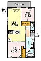 カメリア  ｜ 京都府京都市伏見区横大路柿ノ本町（賃貸アパート2LDK・3階・55.47㎡） その2