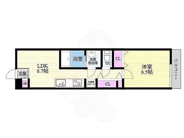 グレース西ノ京 ｜京都府京都市中京区西ノ京南原町(賃貸マンション1LDK・3階・36.94㎡)の写真 その2