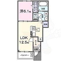 シモン宝ヶ池  ｜ 京都府京都市左京区上高野仲町（賃貸アパート1LDK・1階・44.70㎡） その2