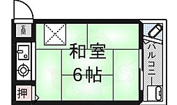 みどり荘 ワンルームの間取図画像
