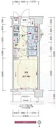 プレサンスTHEKYOTO流雅 1Kの間取図画像